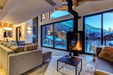 Chamonix Mont Blanc Rental Chalet Luxury Paradamote Living Room 1