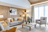 Courchevel 1550 Luxury Rental Appartment Telukia Living Room