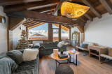 Courchevel 1550 Location  Chalet Luxe Coupro Salon 