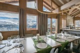 Courchevel 1550 Luxury Rental Chalet Niubite Dining Room