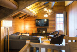 La Clusaz Location Chalet Luxe Glamonia Salon