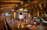 Les Menuires Luxury Rental Chalet Lautite Dining Area