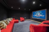 Megève Luxury Rental Chalet Miki Blue Cinema Room