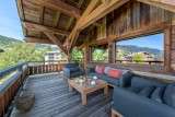 Megève Location Chalet Luxe Sesani Balcon