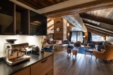 Val D'Isère Location Appartement Dans Résidence Luxe Tanikite Sejour Cuisne 2