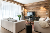 Val D'isère Location Appartement Dans Résidence Luxe Valauge Salon  1