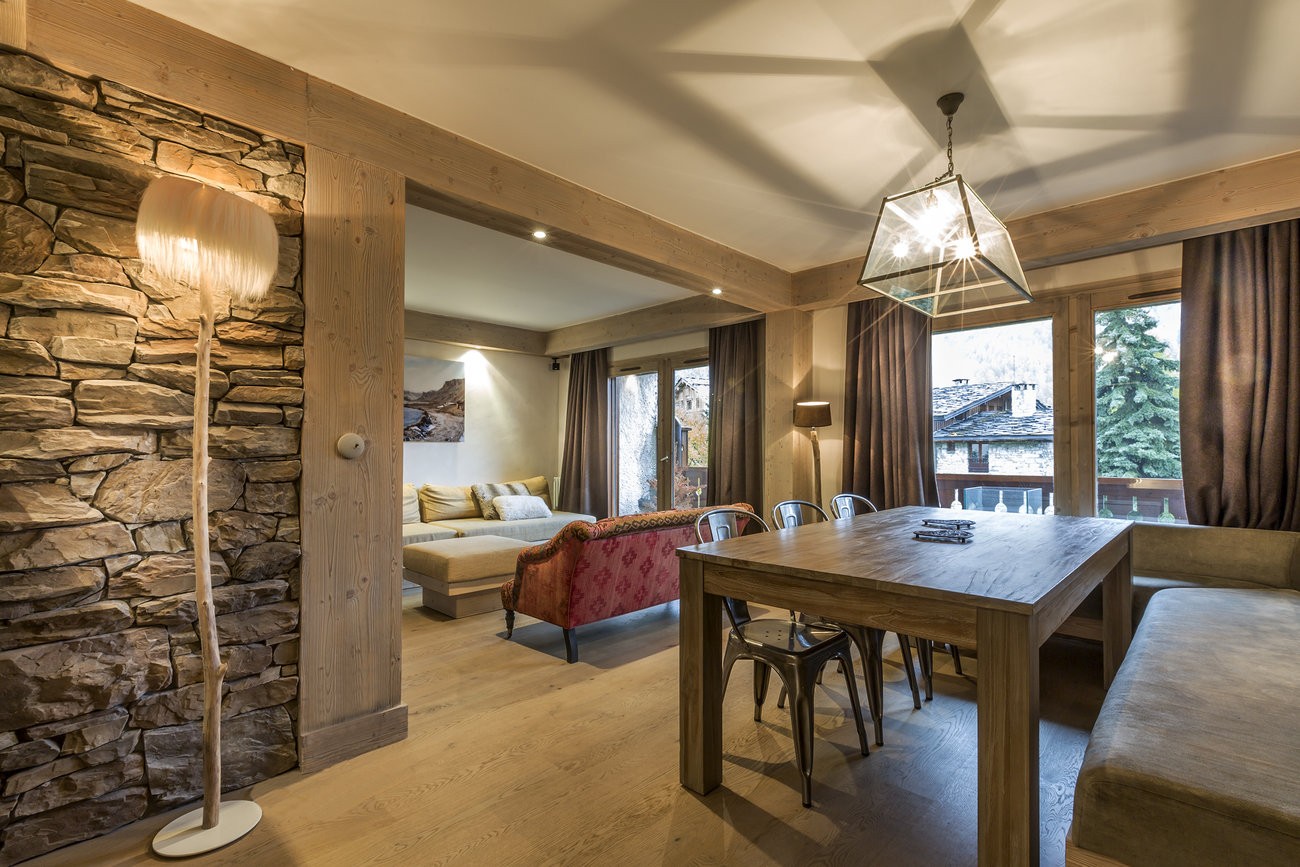 Val d’Isère Location Appartement Luxe Vadakite Séjour 4