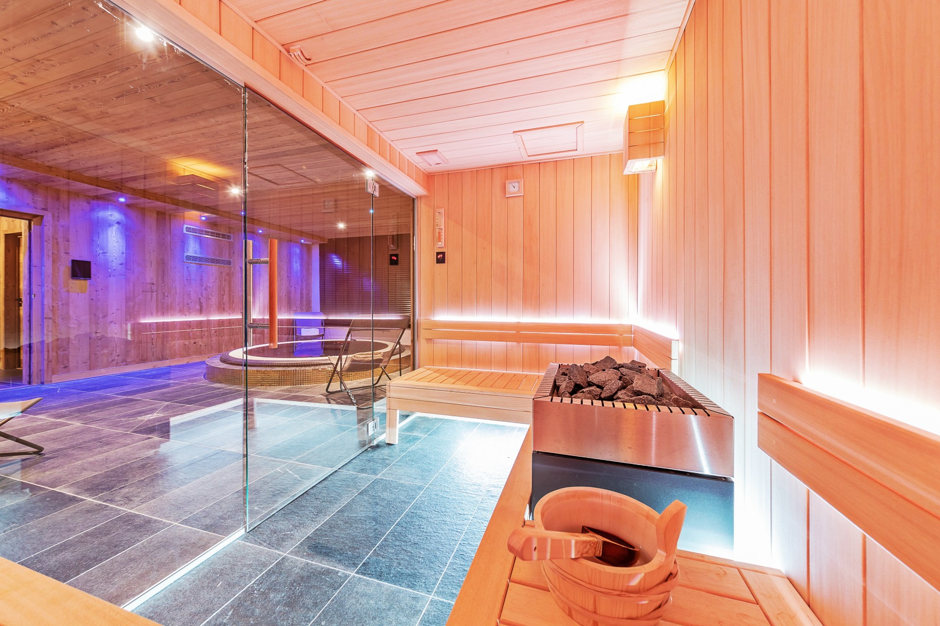 Val Thorens Luxury Rental Chalet Olidan Sauna 2