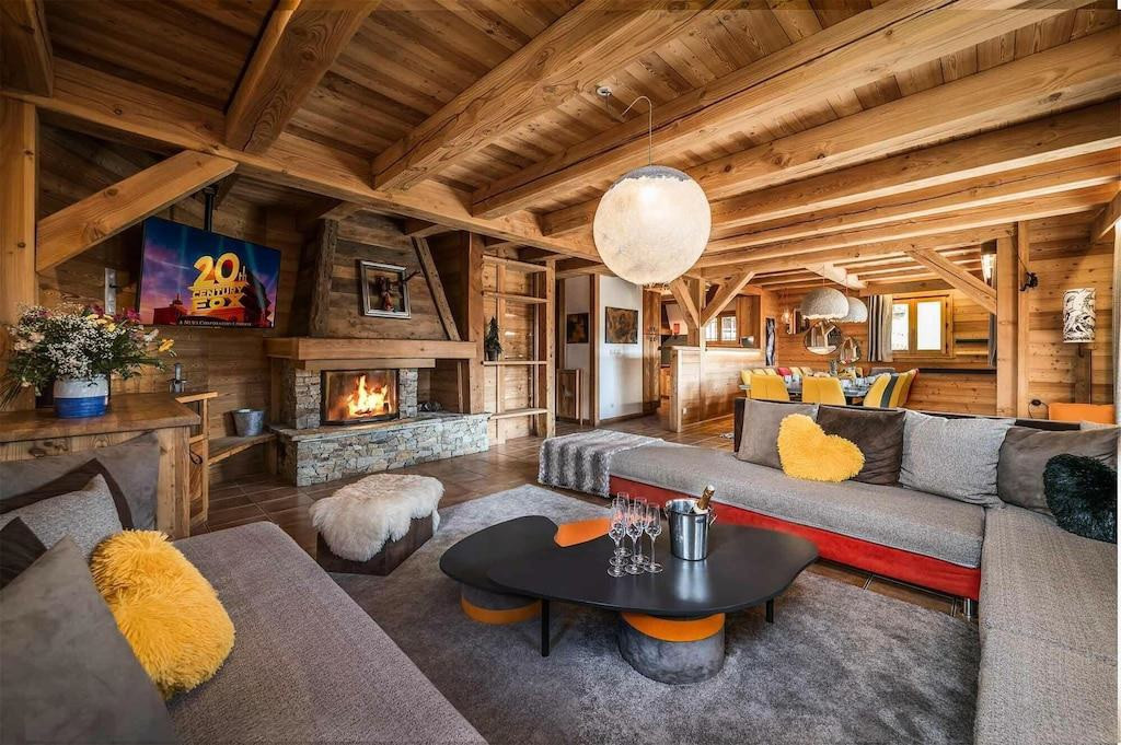 Alpe D'Huez Location Chalet Luxe Abenikite Séjour 