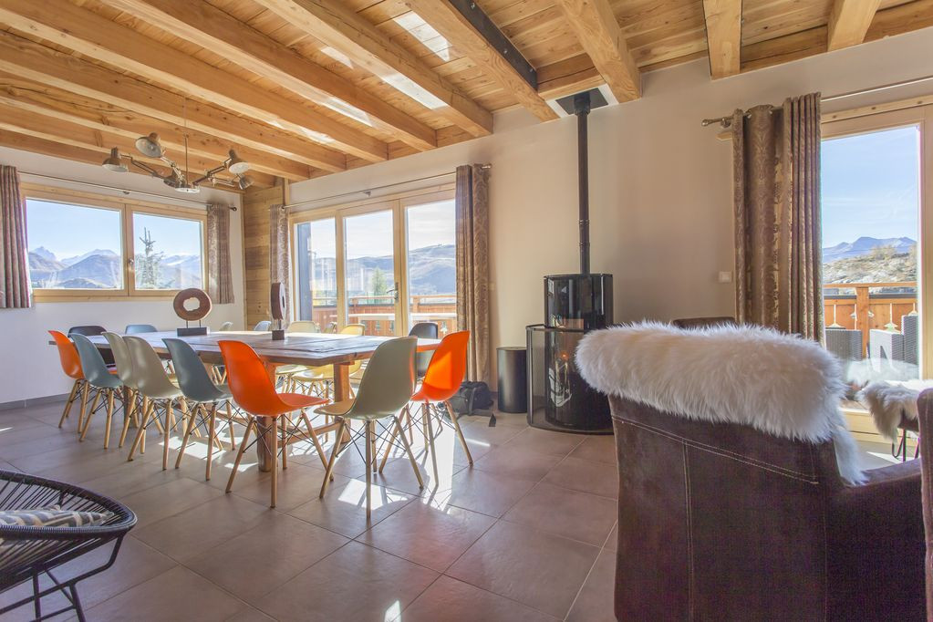 Alpe D'Huez Location Chalet Luxe Acumanite Séjour