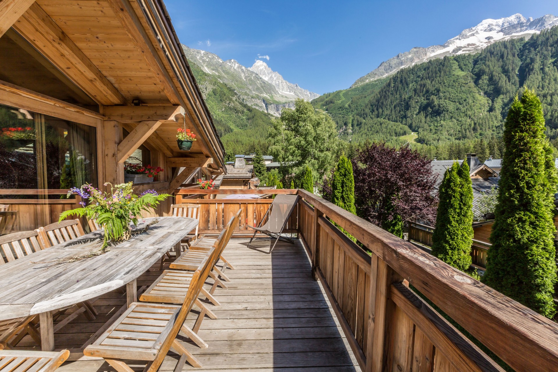 Argentière Location Chalet Luxe Calderite Balcon