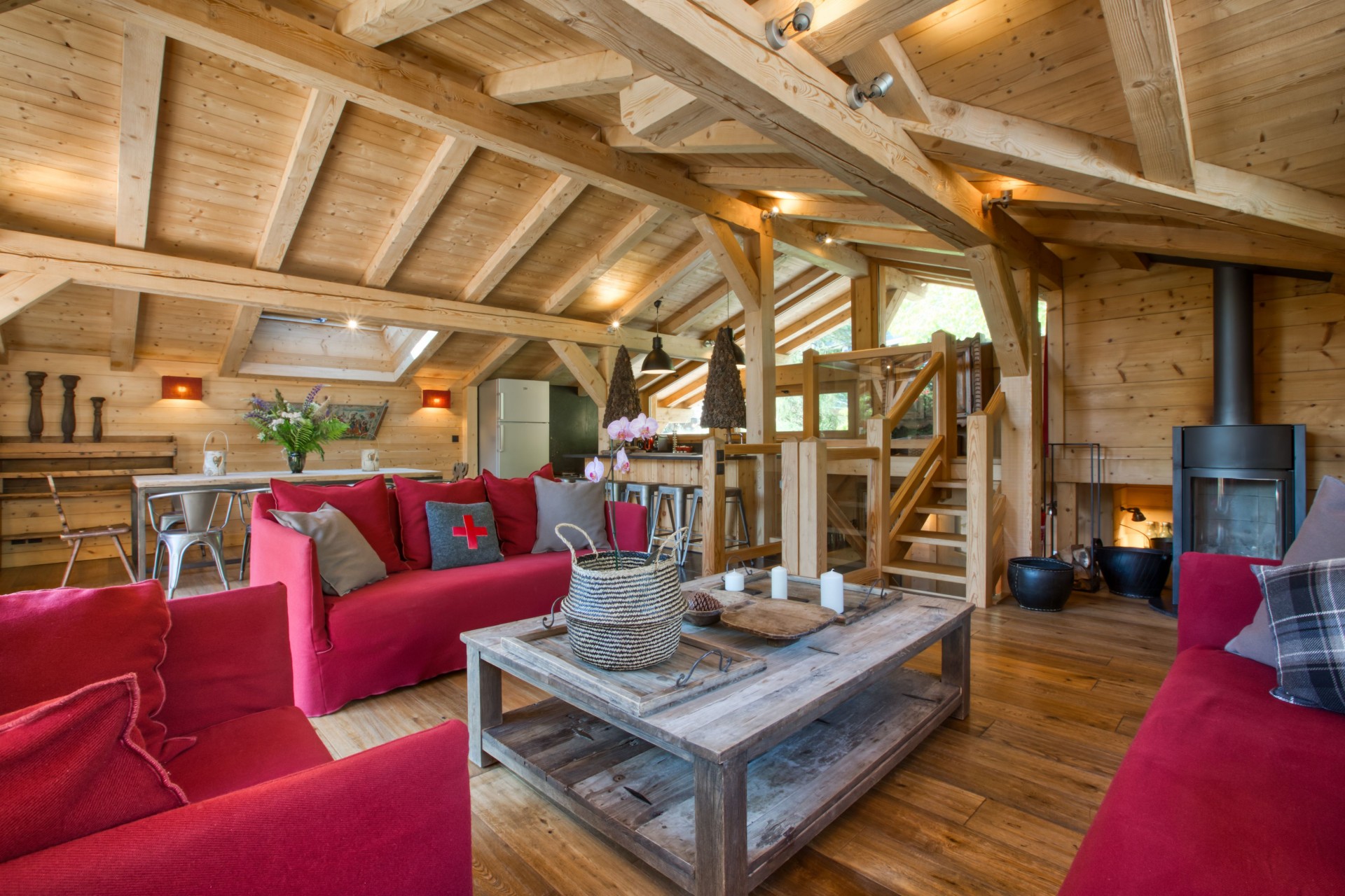 Argentière Location Chalet Luxe Calderite Séjour