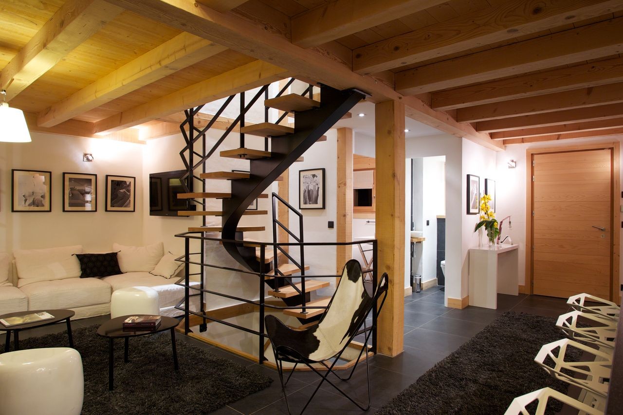 Argentière Location Chalet Luxe Californite Escalier