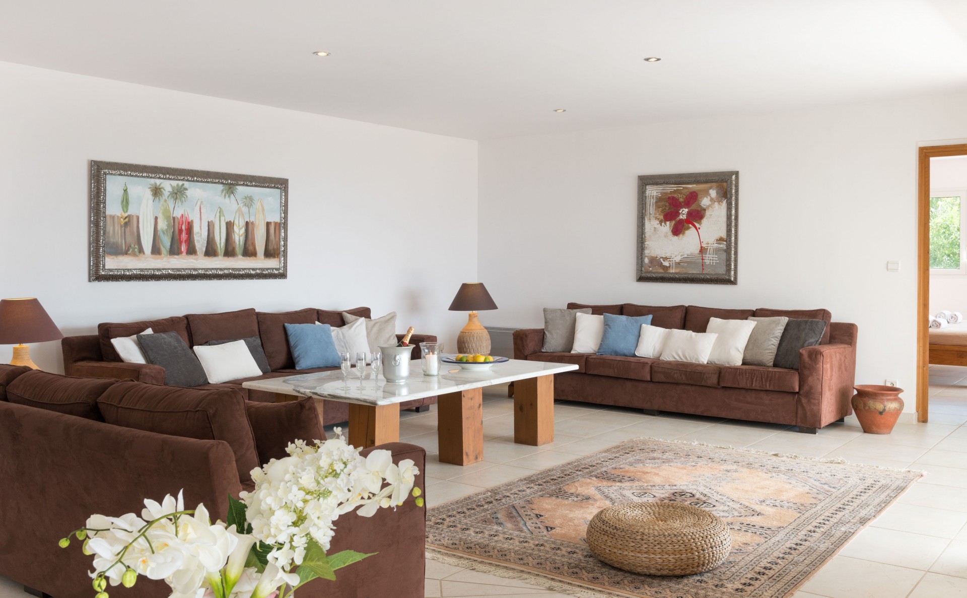 Calvi Luxury Rental Villa Diademe Living Area