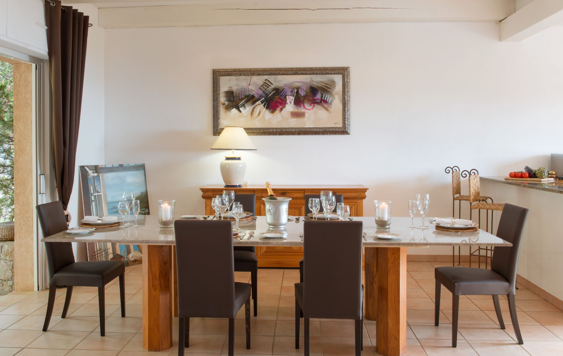 Calvi Luxury Rental Villa Doste Dining Area