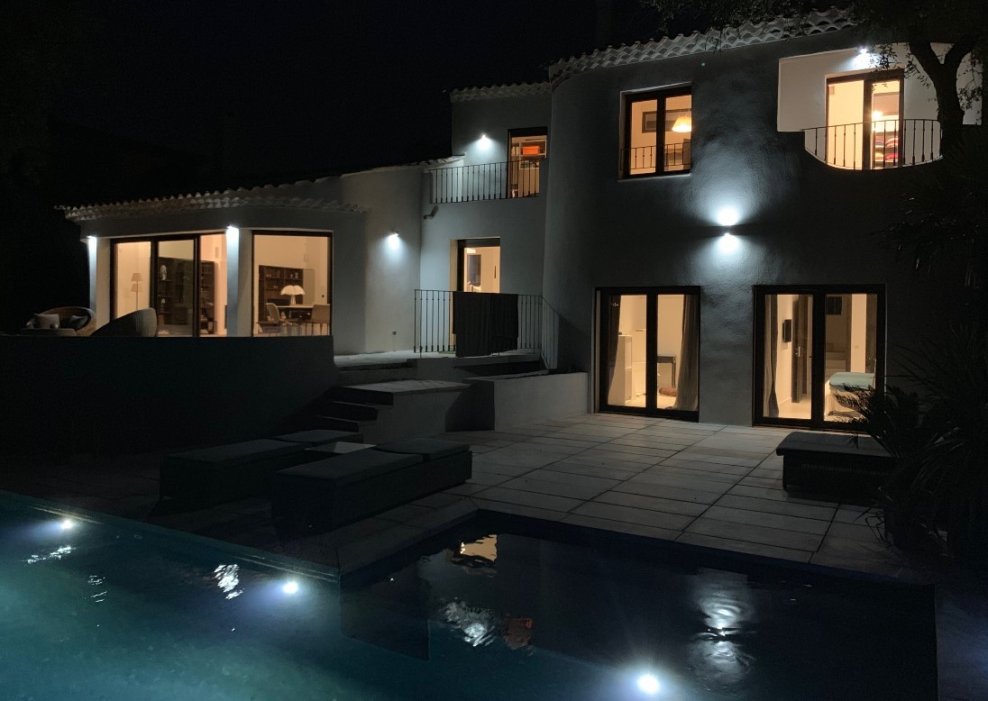 Cannes Luxury Rental Villa Coronille Night