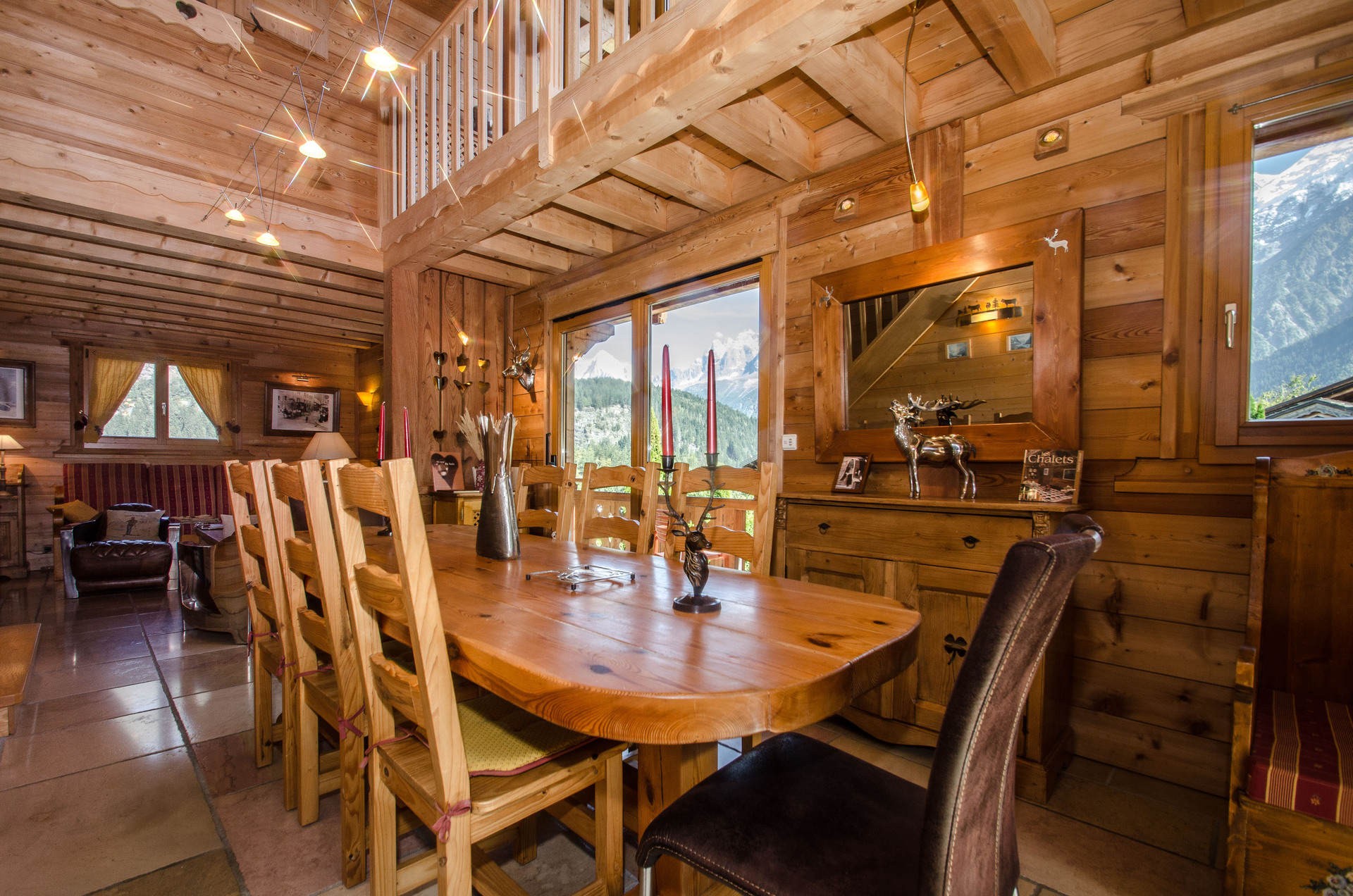 Chamonix Les Houches Location Chalet Luxe Cornaline Table A Manger