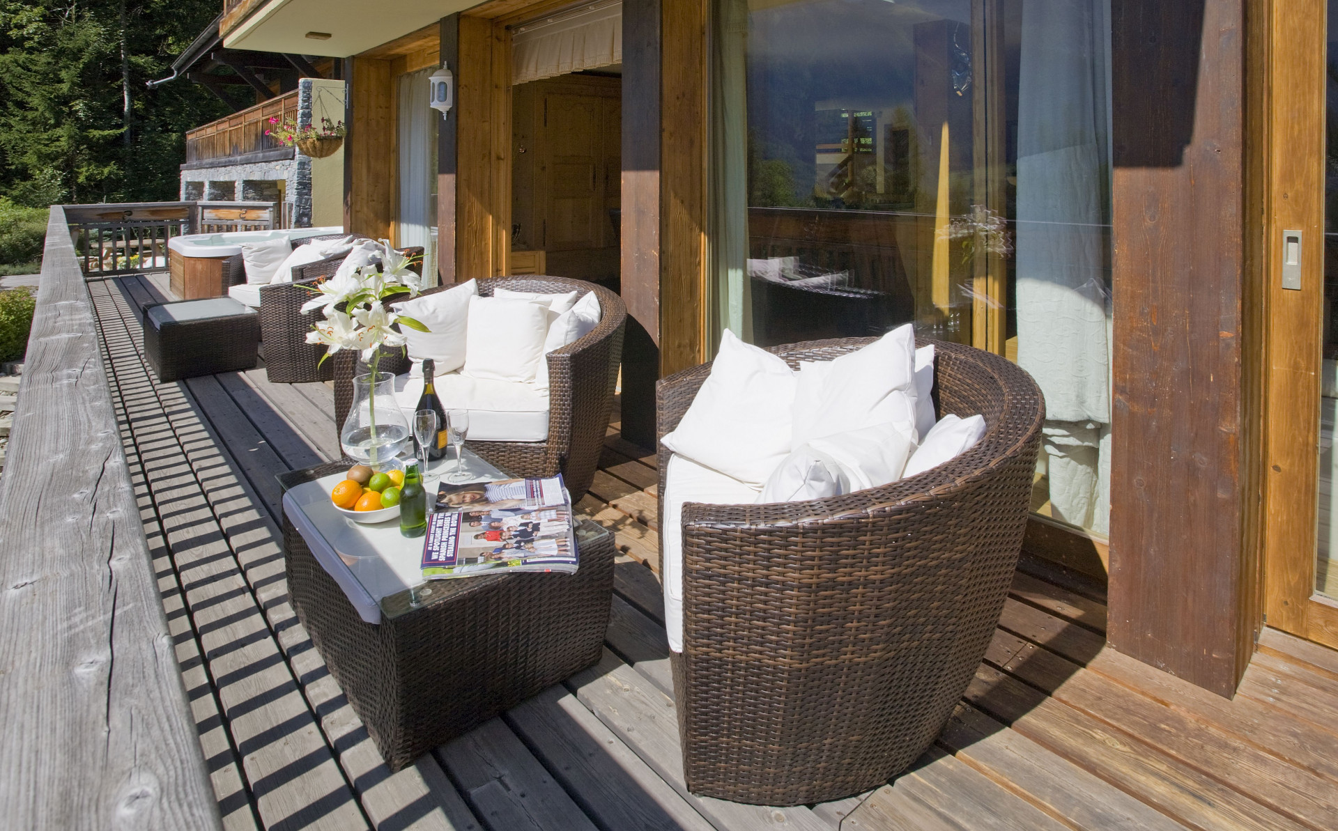 Chamonix Les Houches Location Chalet Luxe Picrolite Balcon