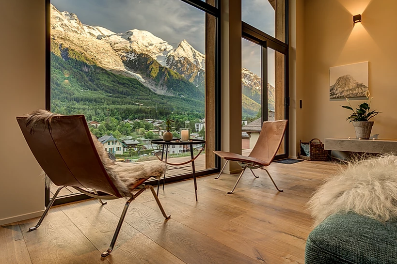 Chamonix Location Chalet Luxe Coradi Vue Montagne