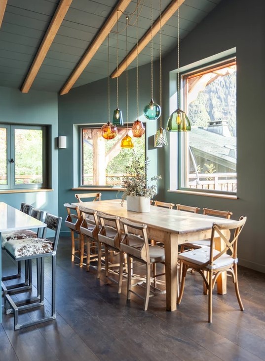 Chamonix Luxury Rental Chalet Coradu Dining Room 2