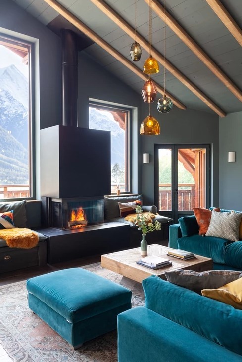 Chamonix Luxury Rental Chalet Coradu Living Room 2