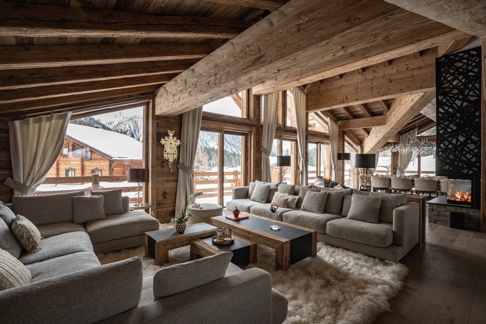 Chamonix Luxury Rental Chalet Cornite Living Area