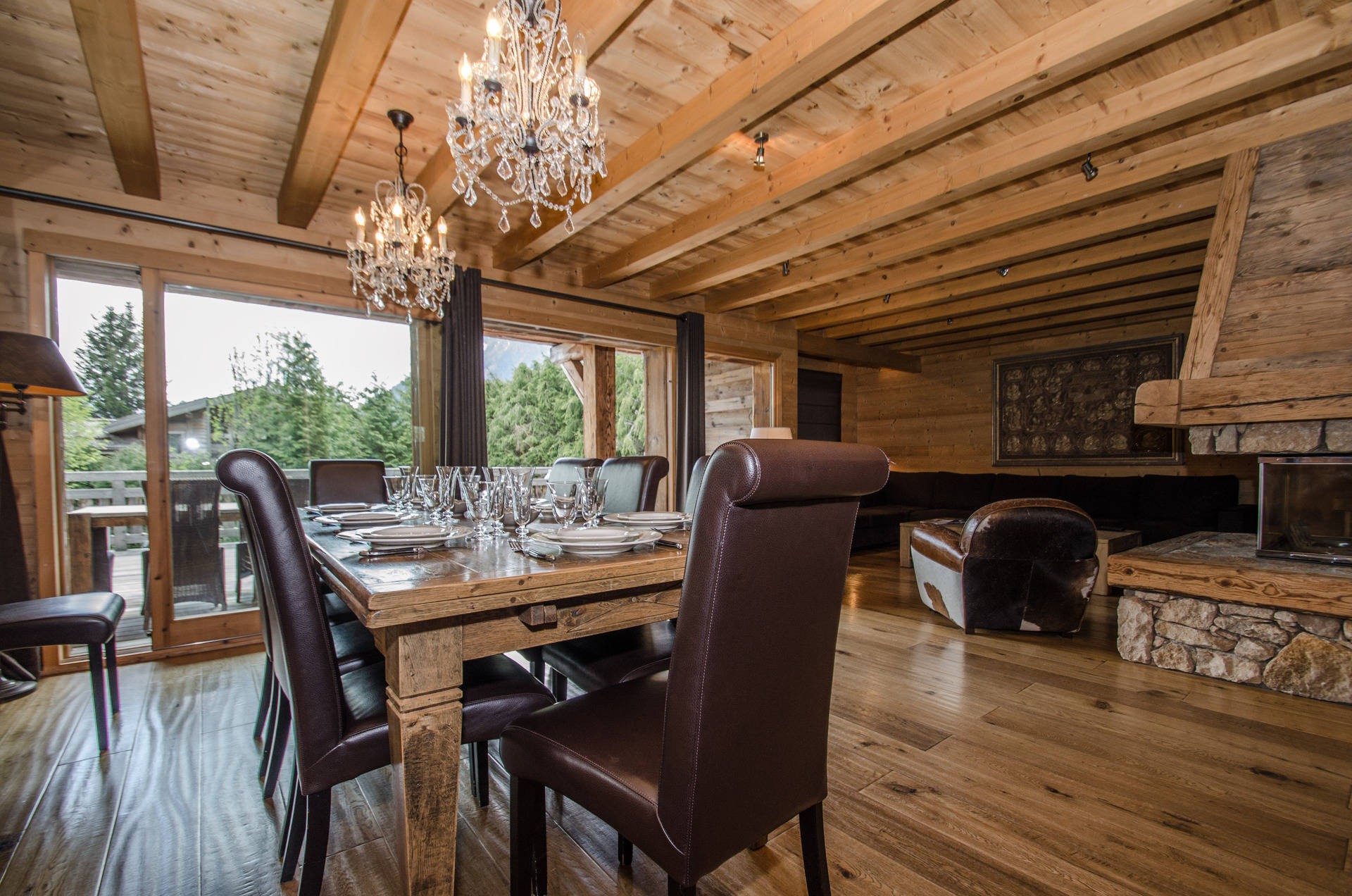 Chamonix Location Chalet Luxe Coronite Salle A Manger 2