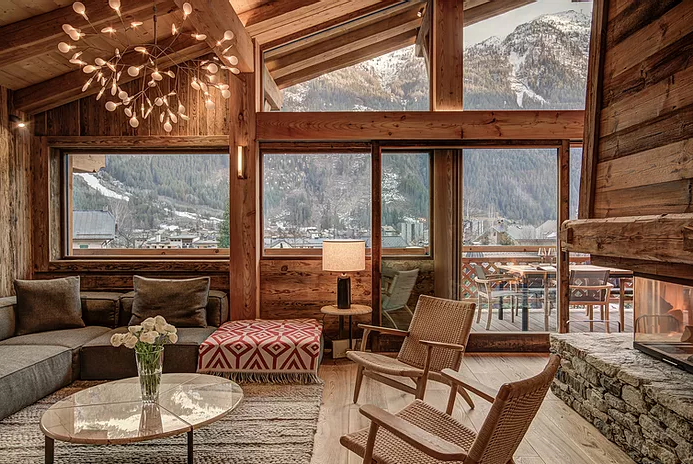 Chamonix Luxury Rental Chalet Courose Living Room 2