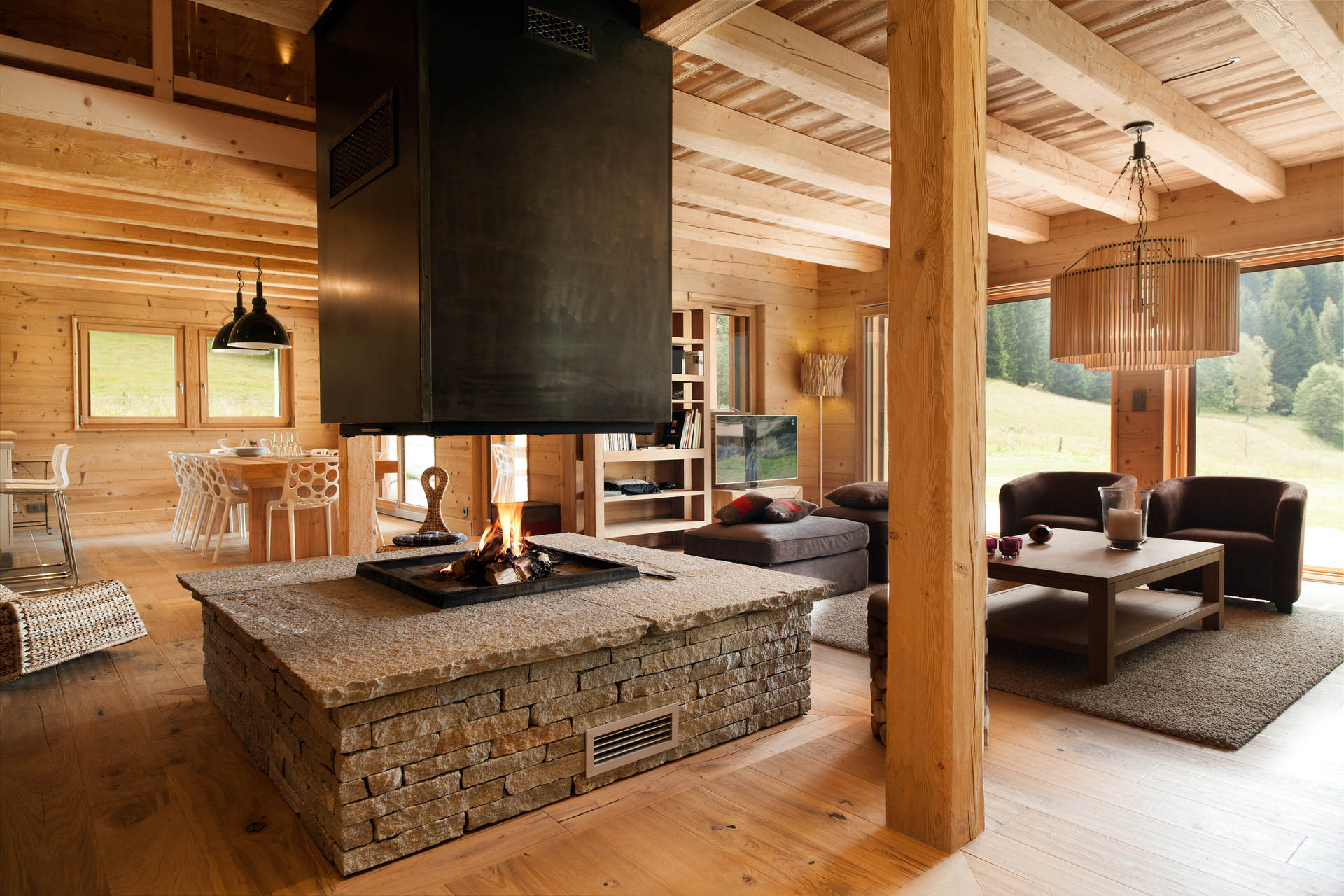 Chamonix Location Chalet Luxe Cristobal Salon 1