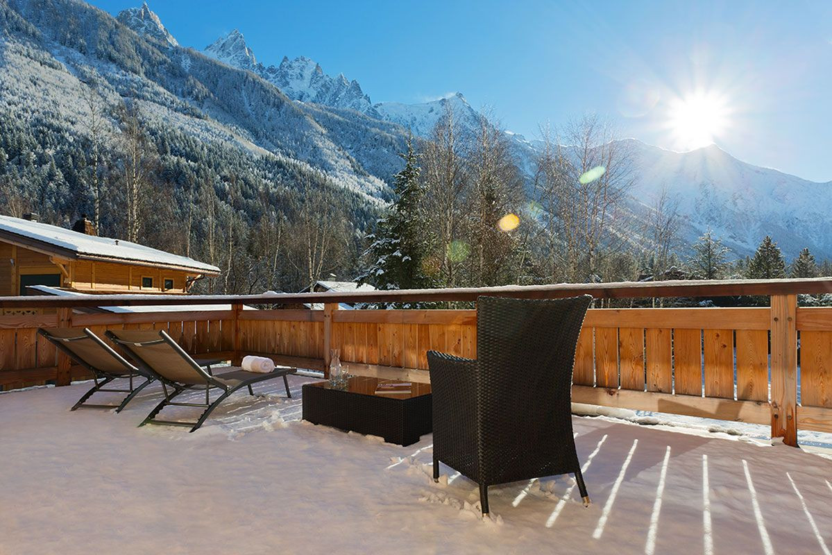 Chamonix Location Chalet Luxe Crosanite Terrasse