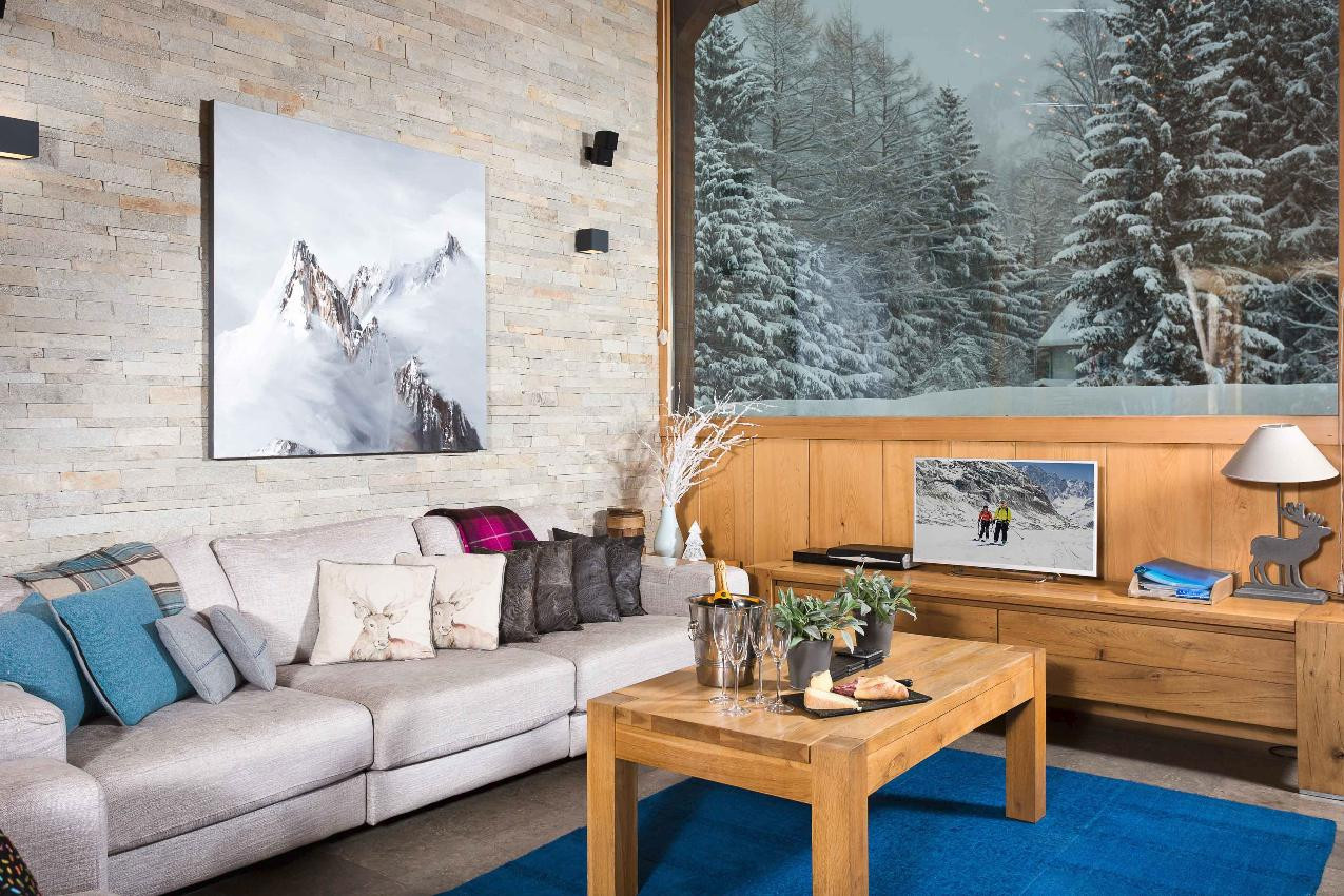 Chamonix Location Chalet Luxe Defernite Salon 