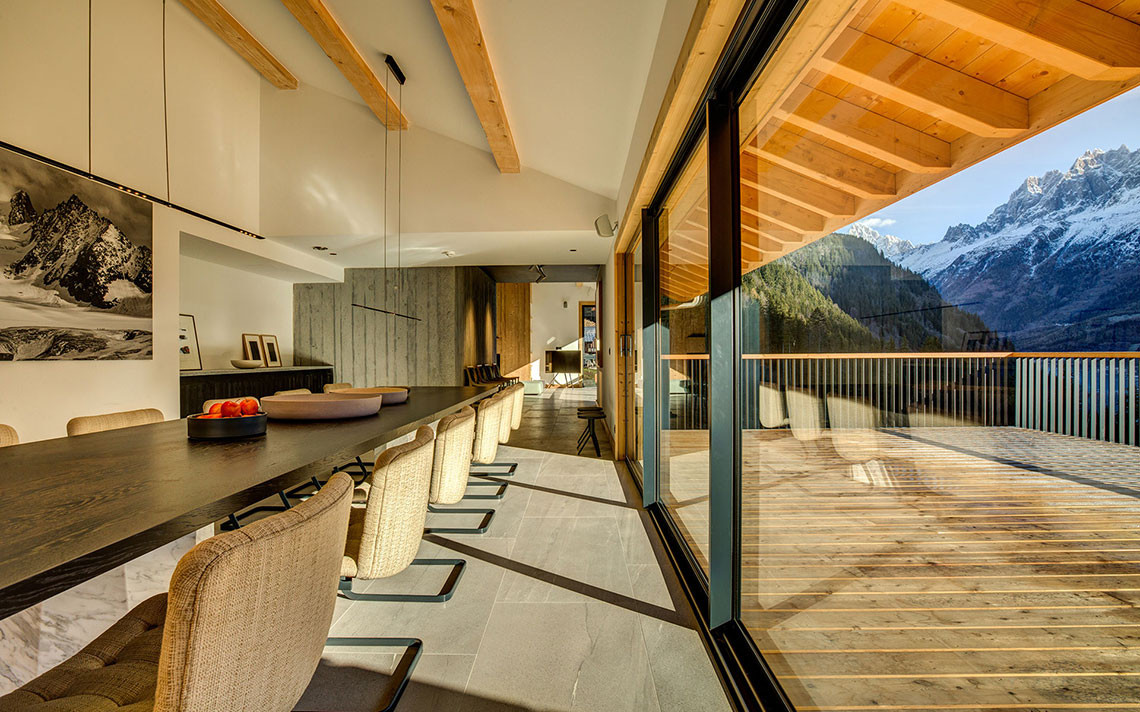 Chamonix Location Chalet Luxe Saphira Balcon 