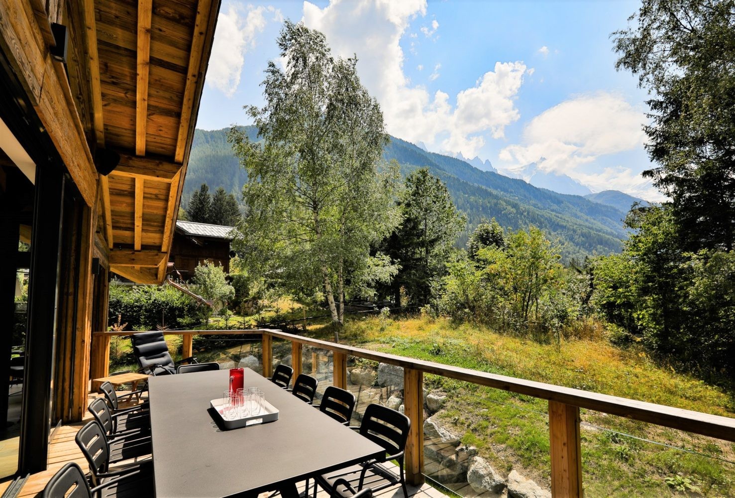 Chamonix Mont Blanc Rental Chalet Luxury Paradamete Terrace
