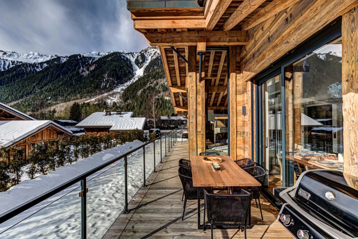 Chamonix Mont Blanc Location Chalet Luxe Paradamote Terrasse