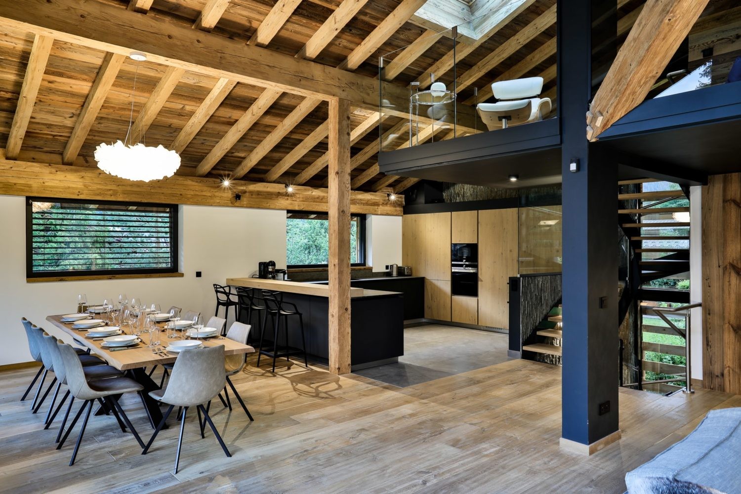 Chamonix Mont Blanc Rental Chalet Luxury Paradamyte Kitchen