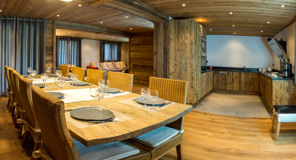 Chatel Luxury Rental Chalet Chambera Dining Area
