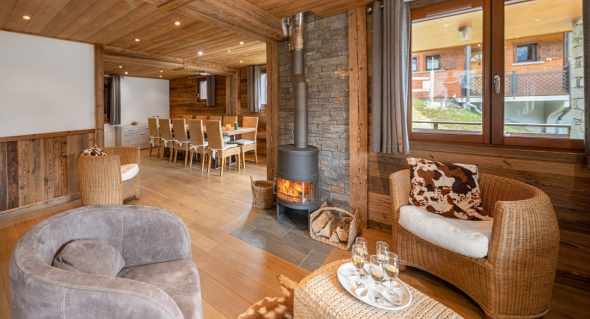 Chatel Luxury Rental Chalet Chambera Living Area 2