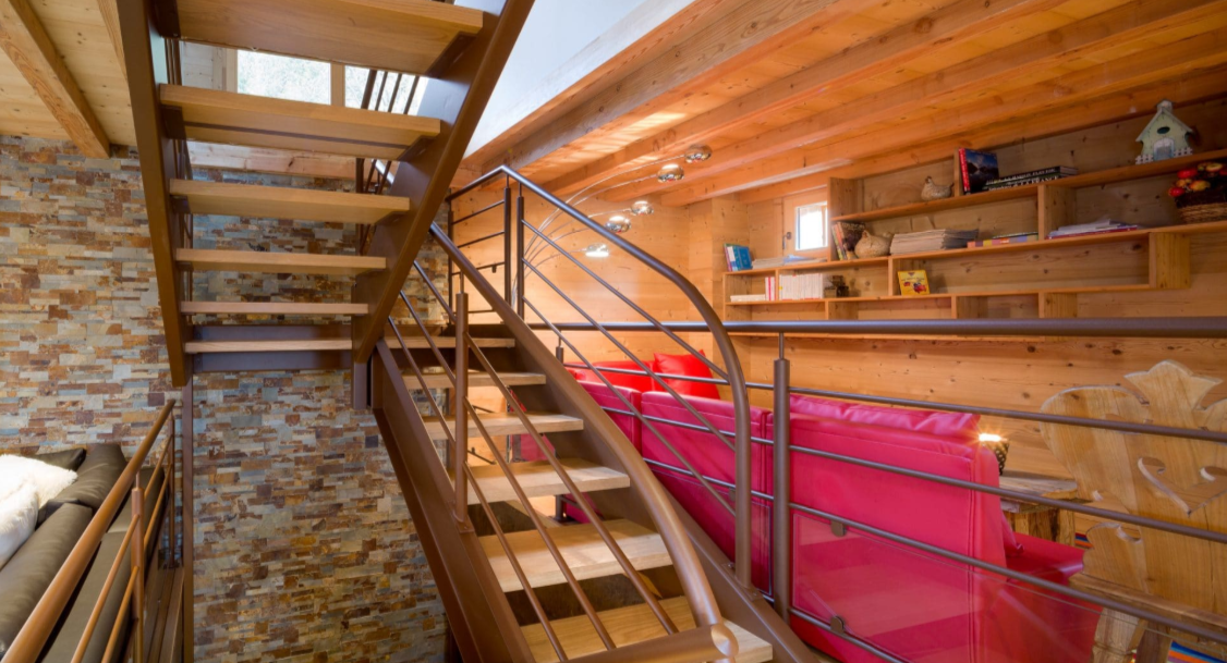 Chatel Location Chalet Luxe Chambero Escalier