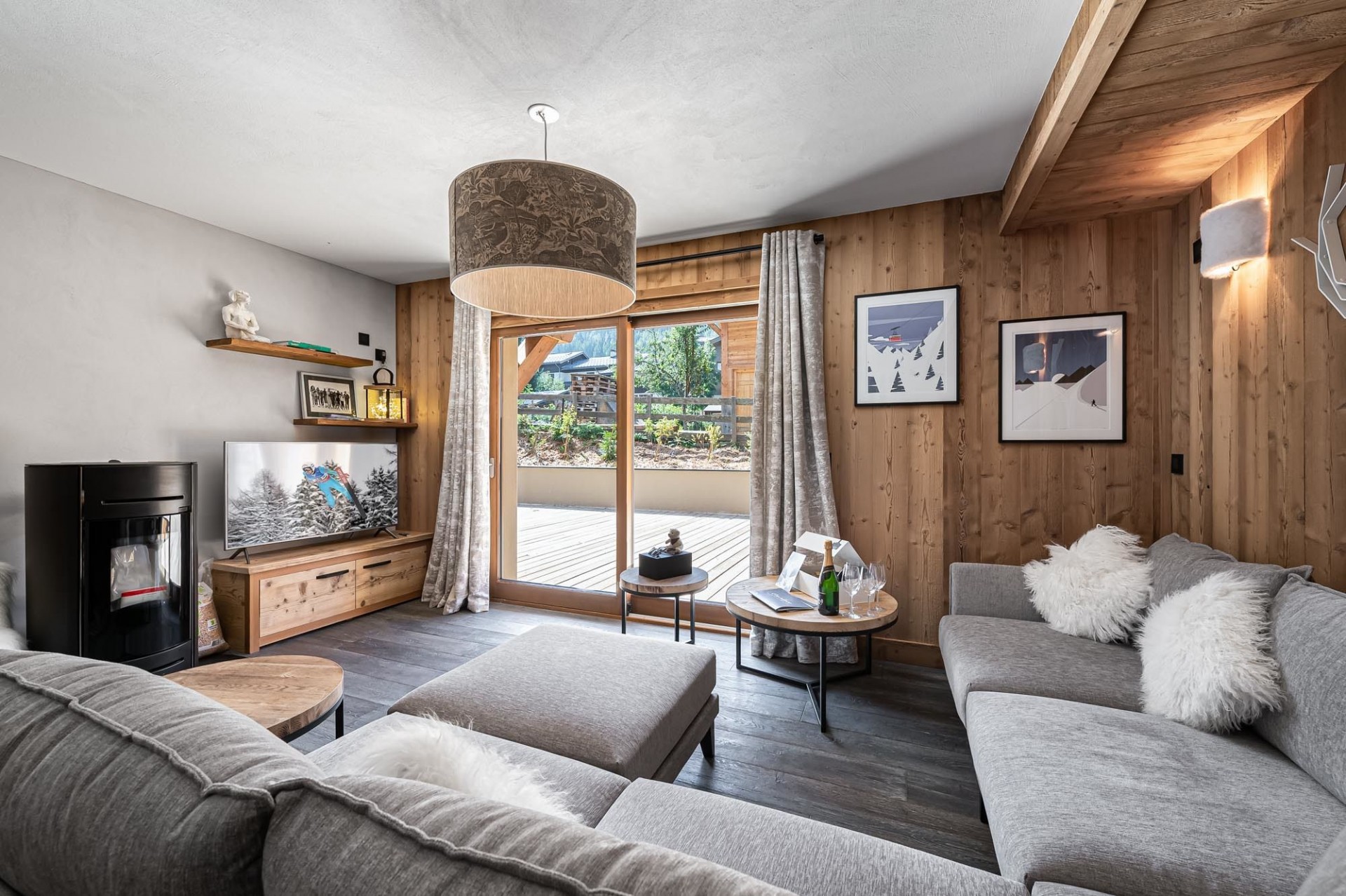 Courchevel 1300 Luxury Rental Appartment Tilate Living Room
