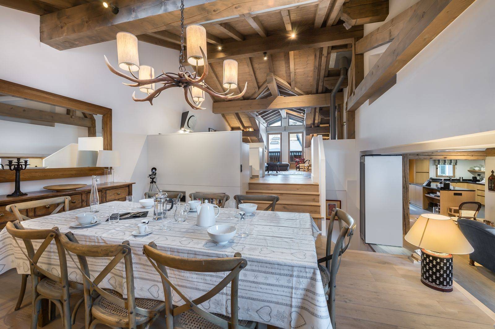Courchevel 1300 Luxury Rental Chalet Nibate Dining Room 2