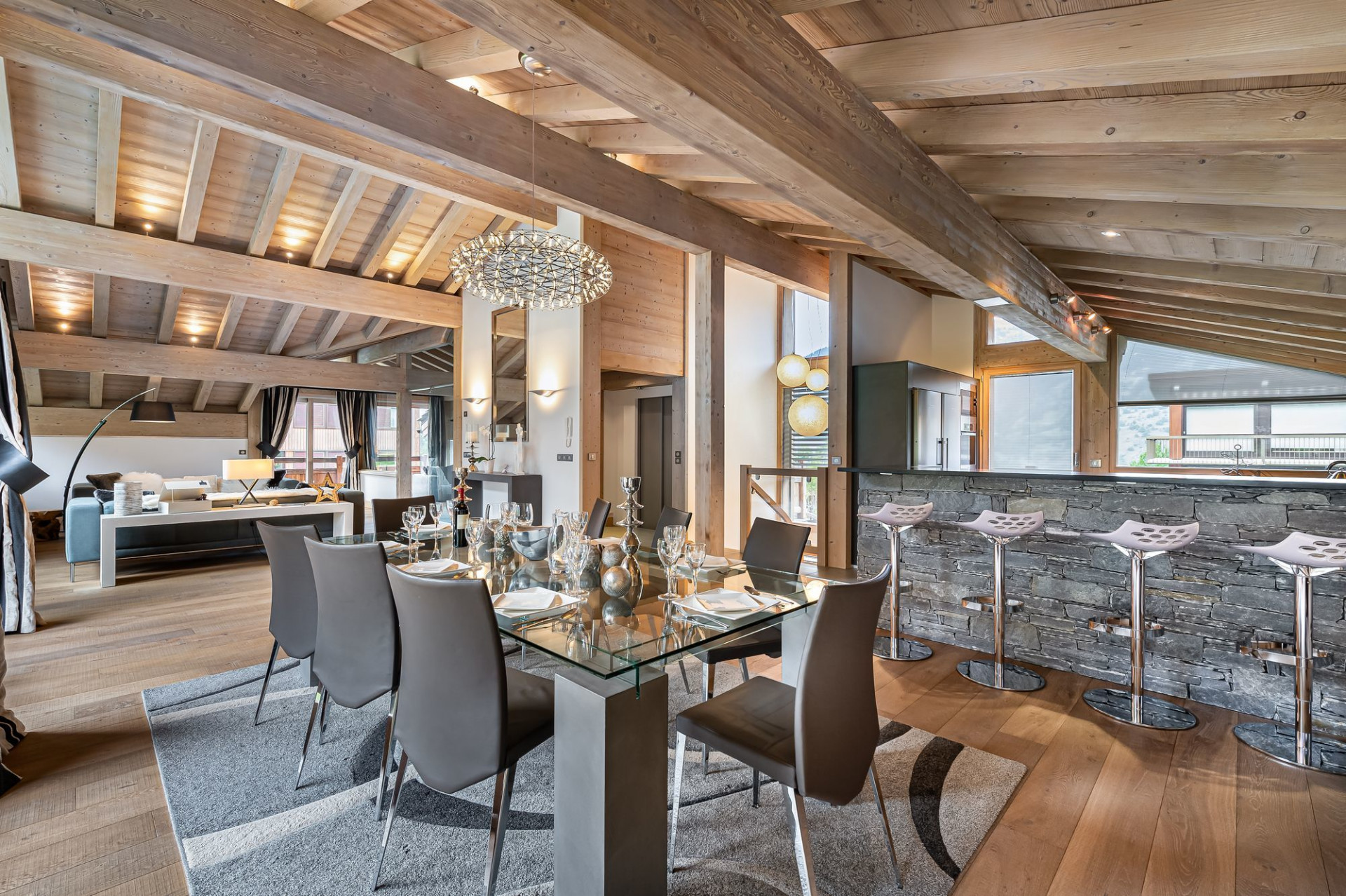 Courchevel 1300 Location Chalet Luxe Nitra Salle A Manger 