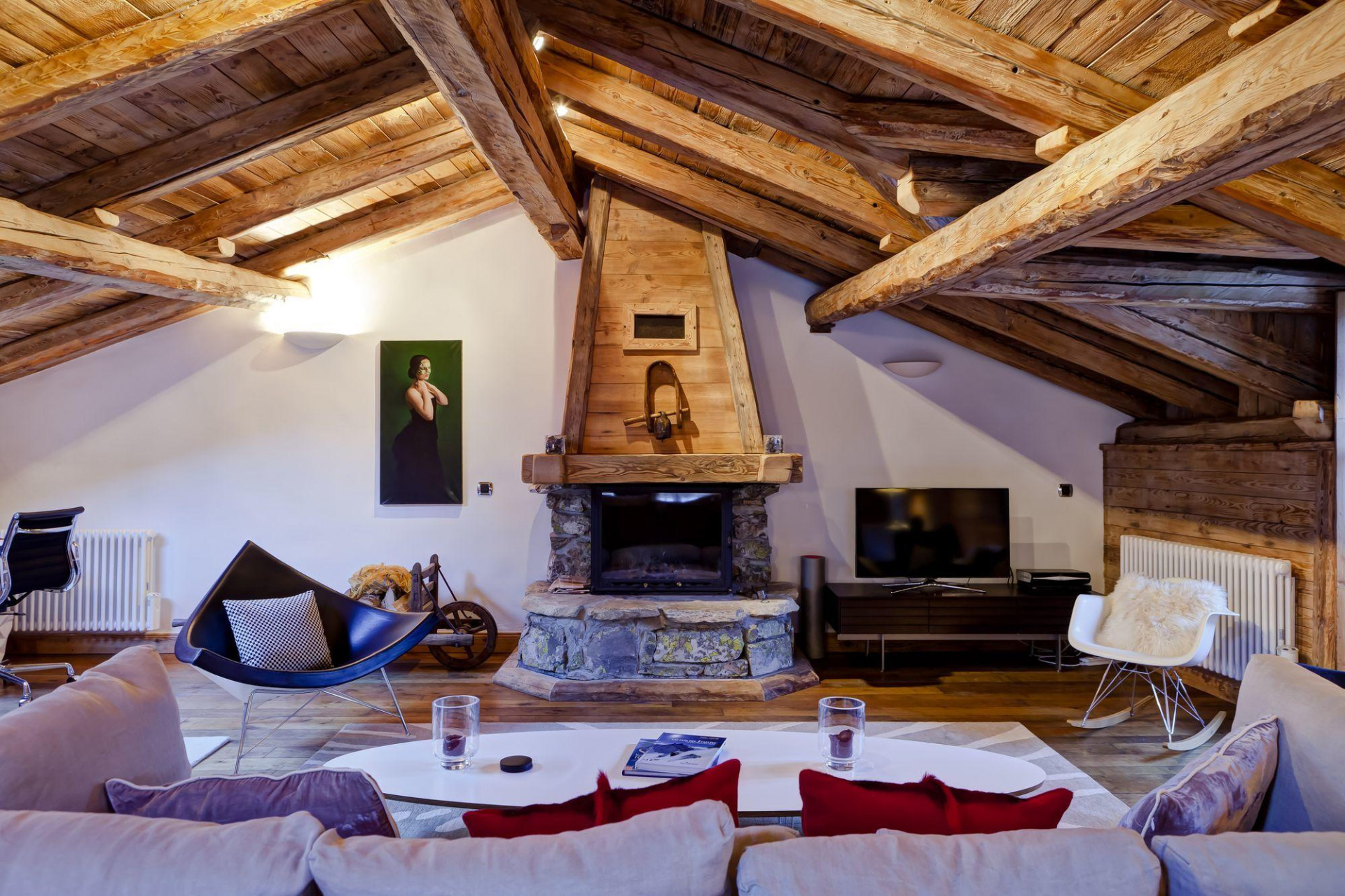 Courchevel 1300 Location Chalet Luxe Tiupraz Salon 