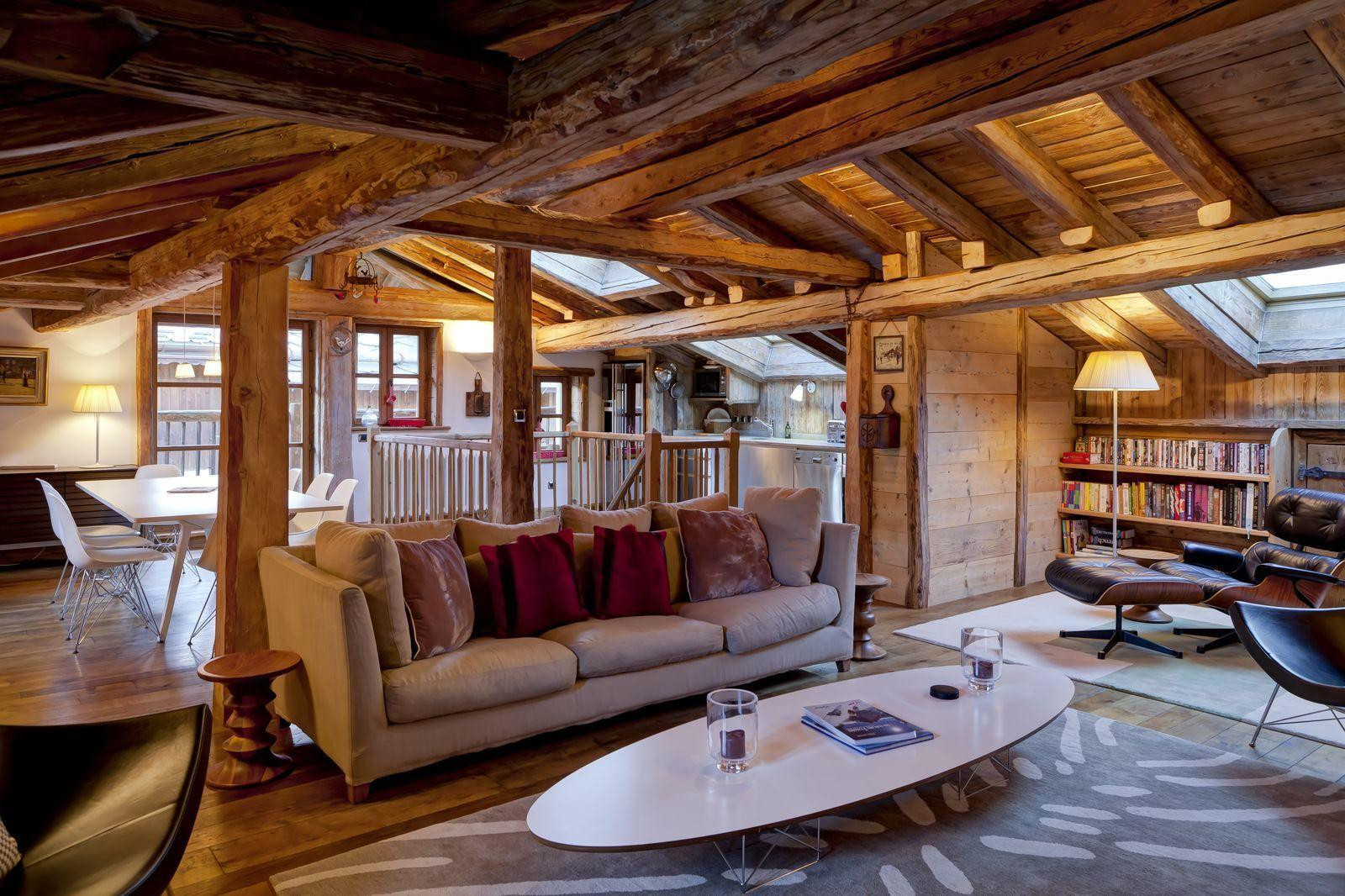 Courchevel 1300 Location Chalet Luxe Tiupraz Salon 4