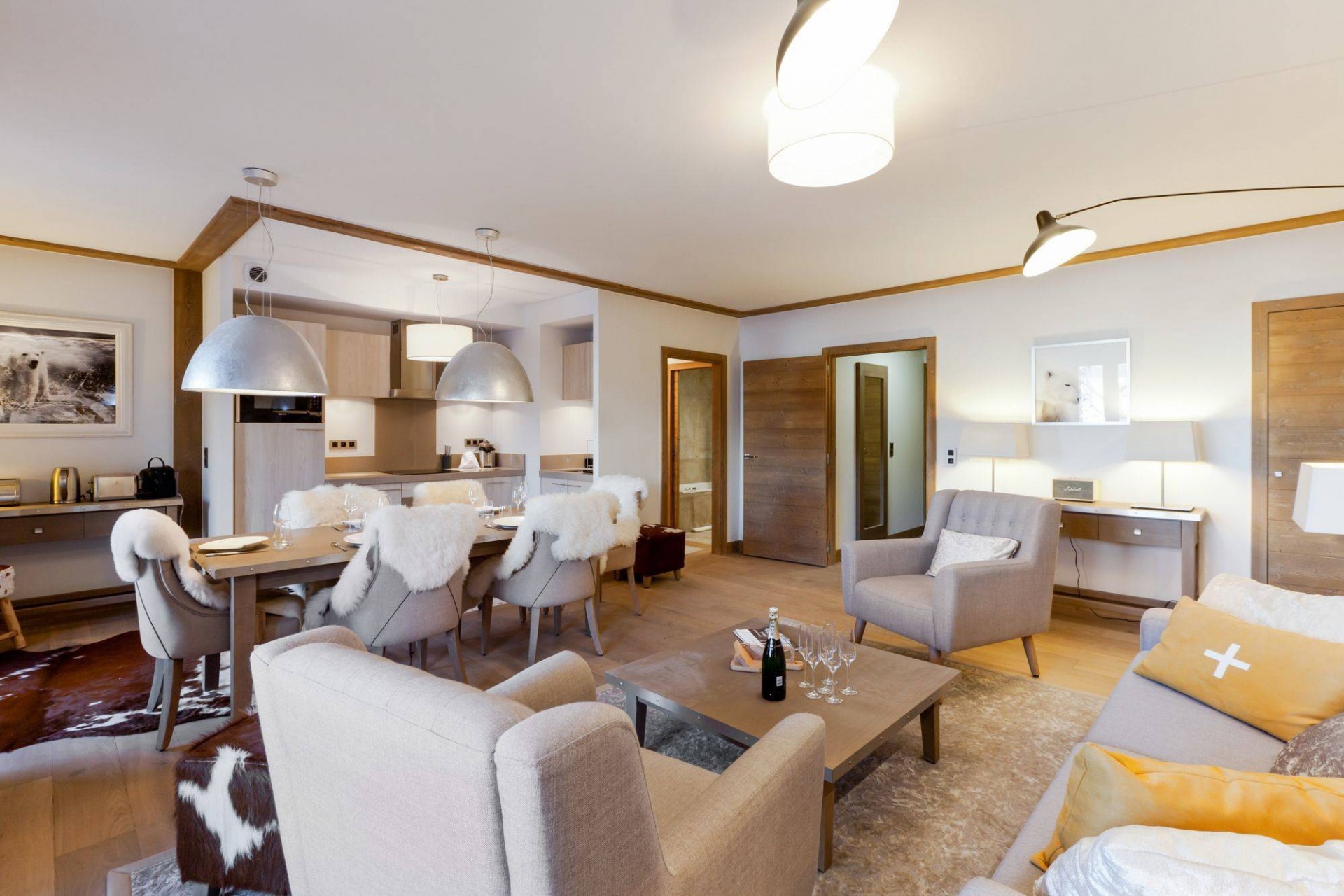 Courchevel 1550 Luxury Rental Appartment Telokia Living Room 3