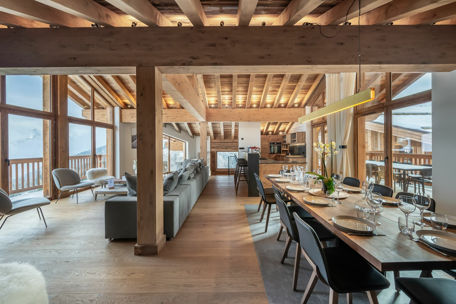 Courchevel 1550 Location Chalet Luxe Coupiet Salon