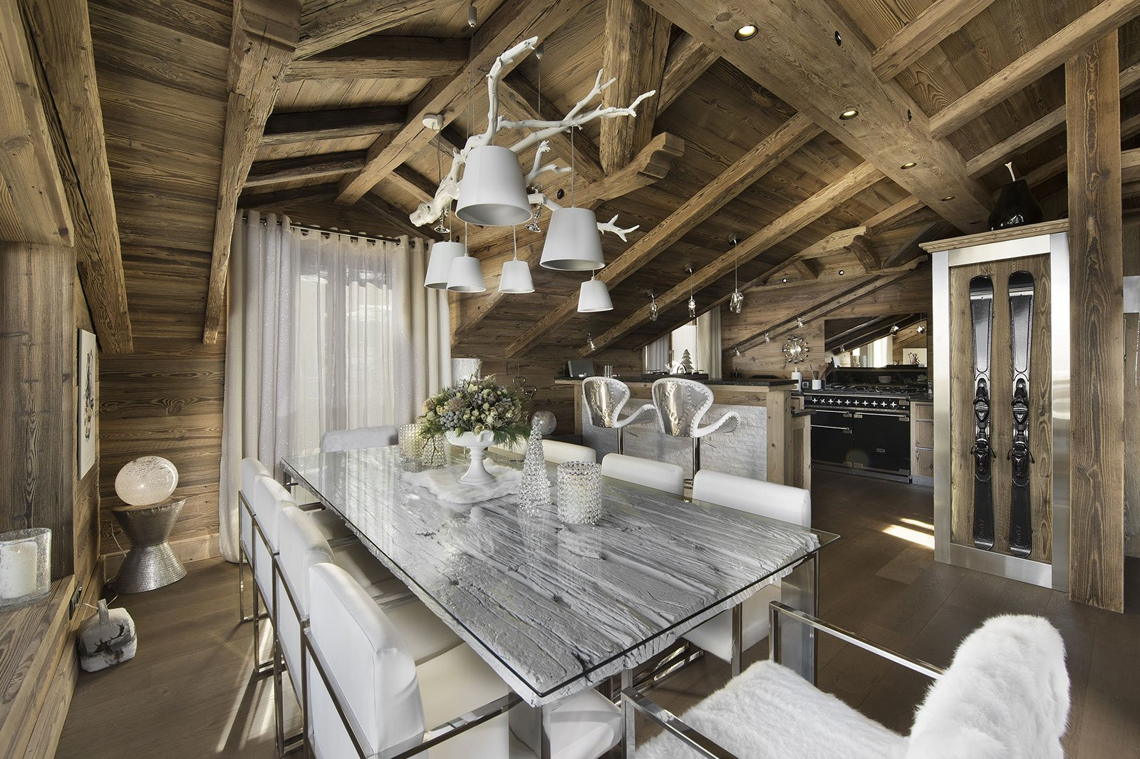 Courchevel 1550 Location Chalet Luxe Crocidolite Salle A Manger 