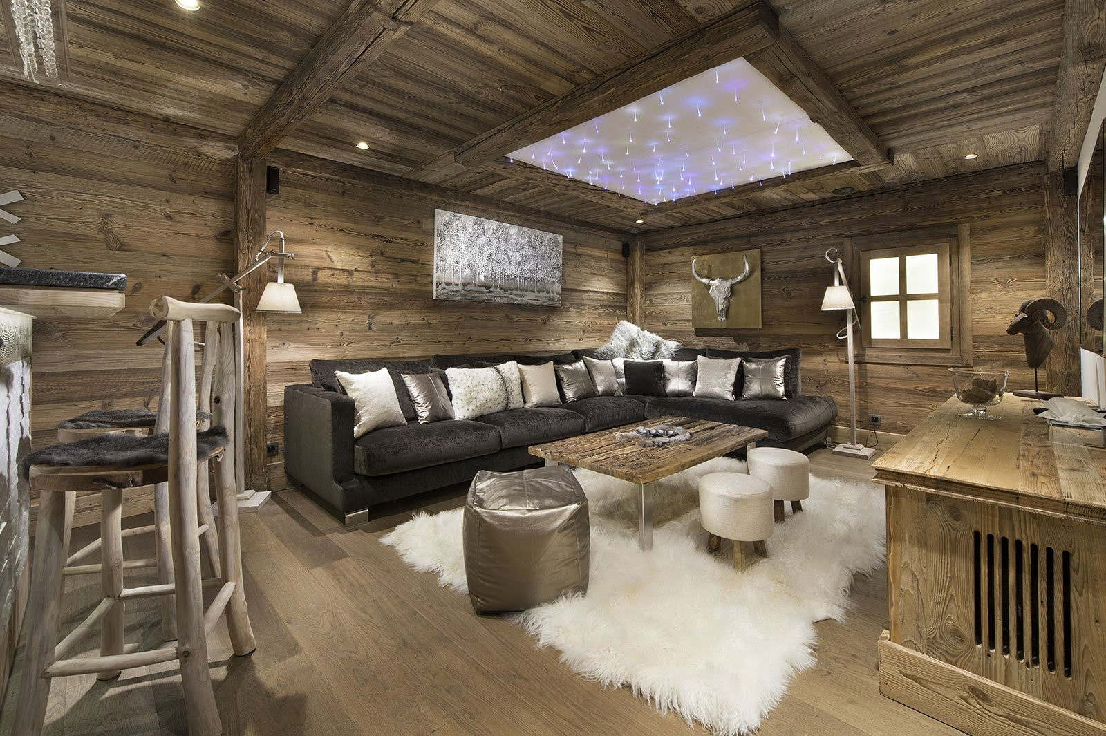 Courchevel 1550 Location Chalet Luxe Crookesite Salon 1