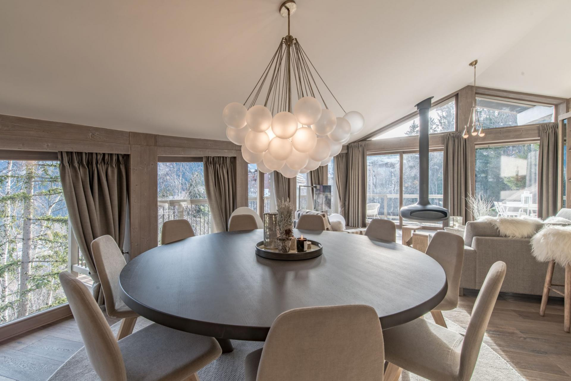 Courchevel 1550 Location Chalet Luxe Niulio Salle A Manger 2