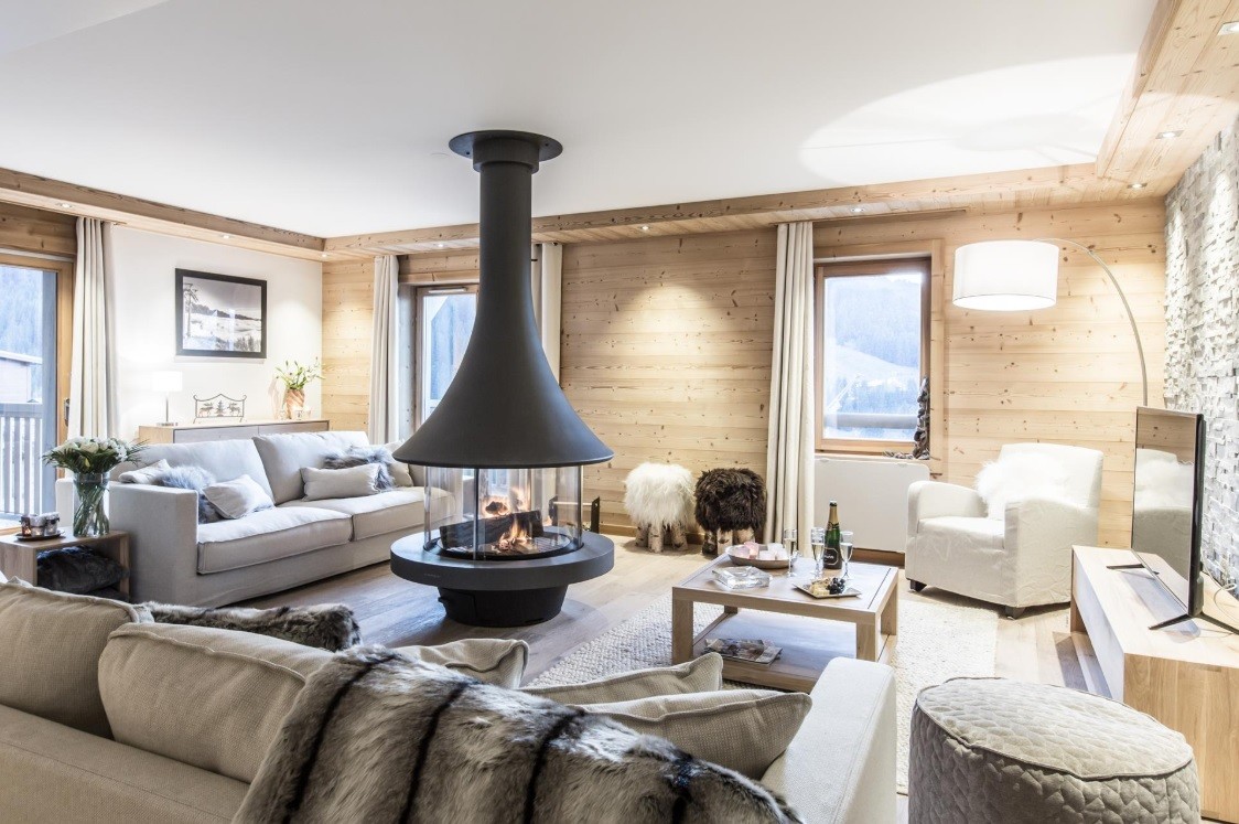Courchevel 1650 Luxury Rental Appartment Alsola Living Room
