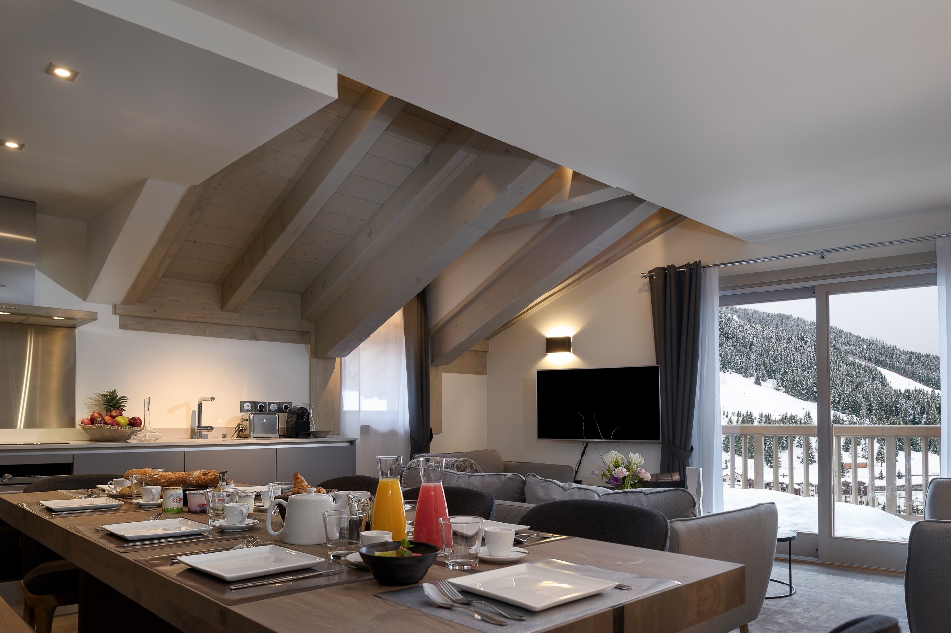 Courchevel 1650 Location Appartement Luxe Altanto Salle A Manger